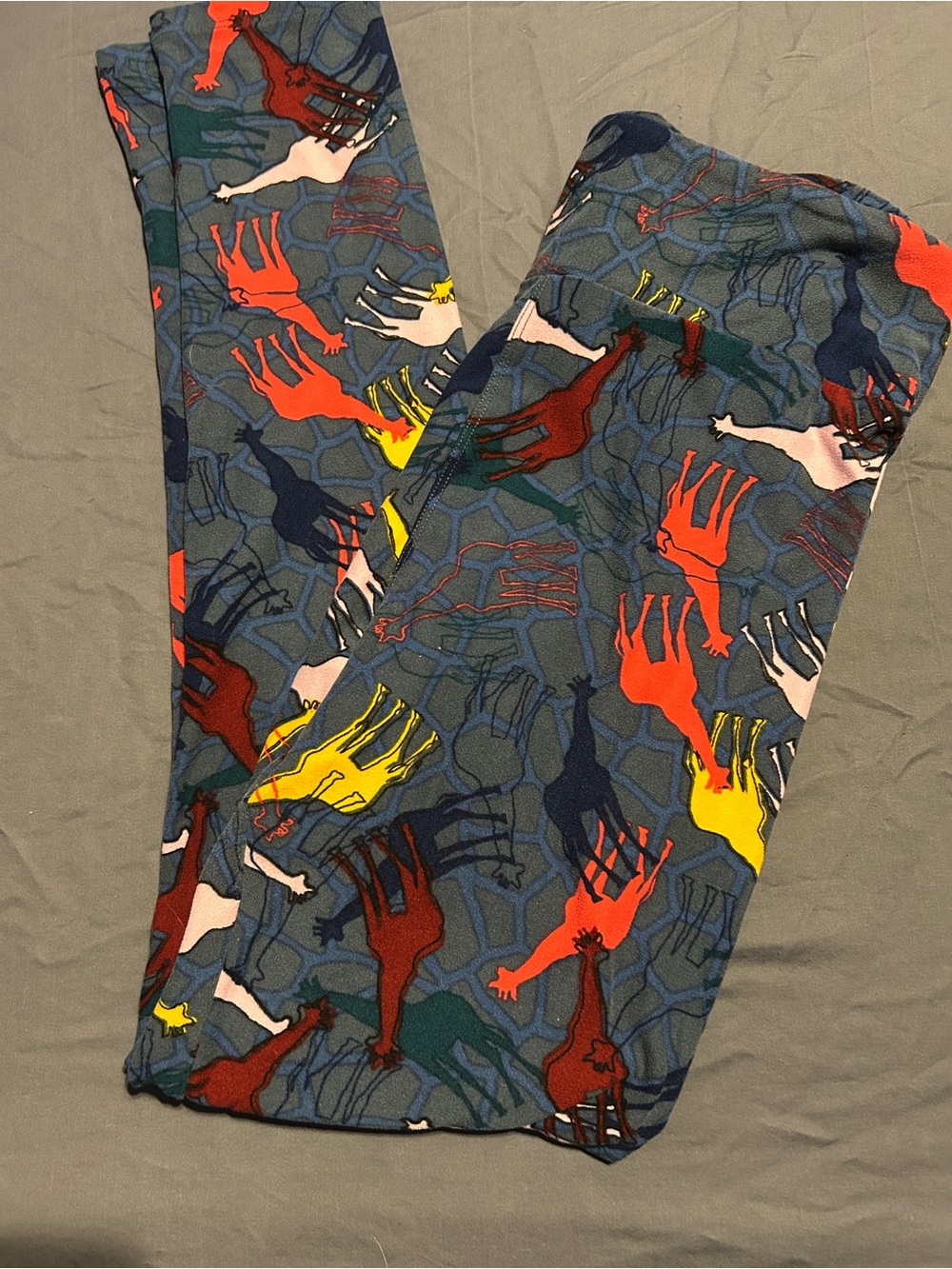 Colorful giraffe Print Jeggings - Multi Color lularoe